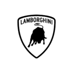 Dunkles, transparentes Logo von der Automarke Lamborghini